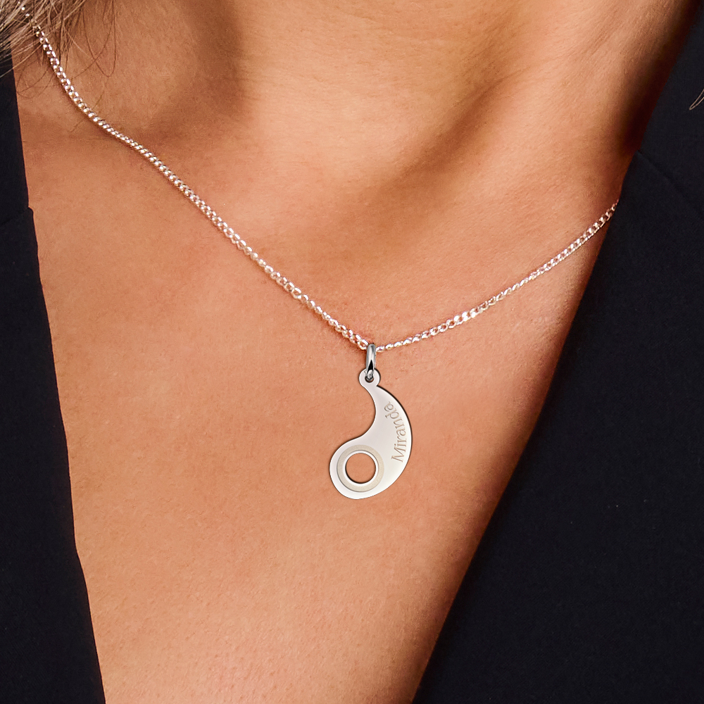 Silver Yin Yang Friendship Necklace