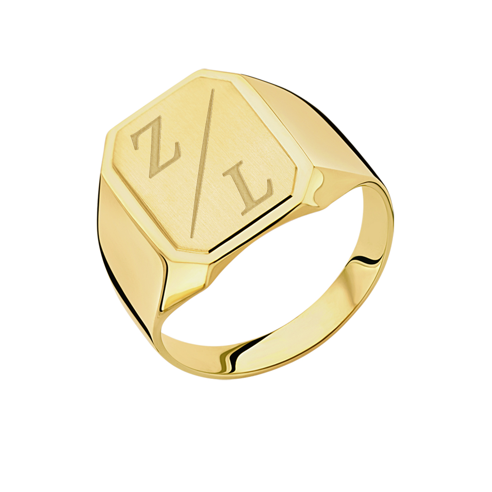 Signet ring 14 carat gold men