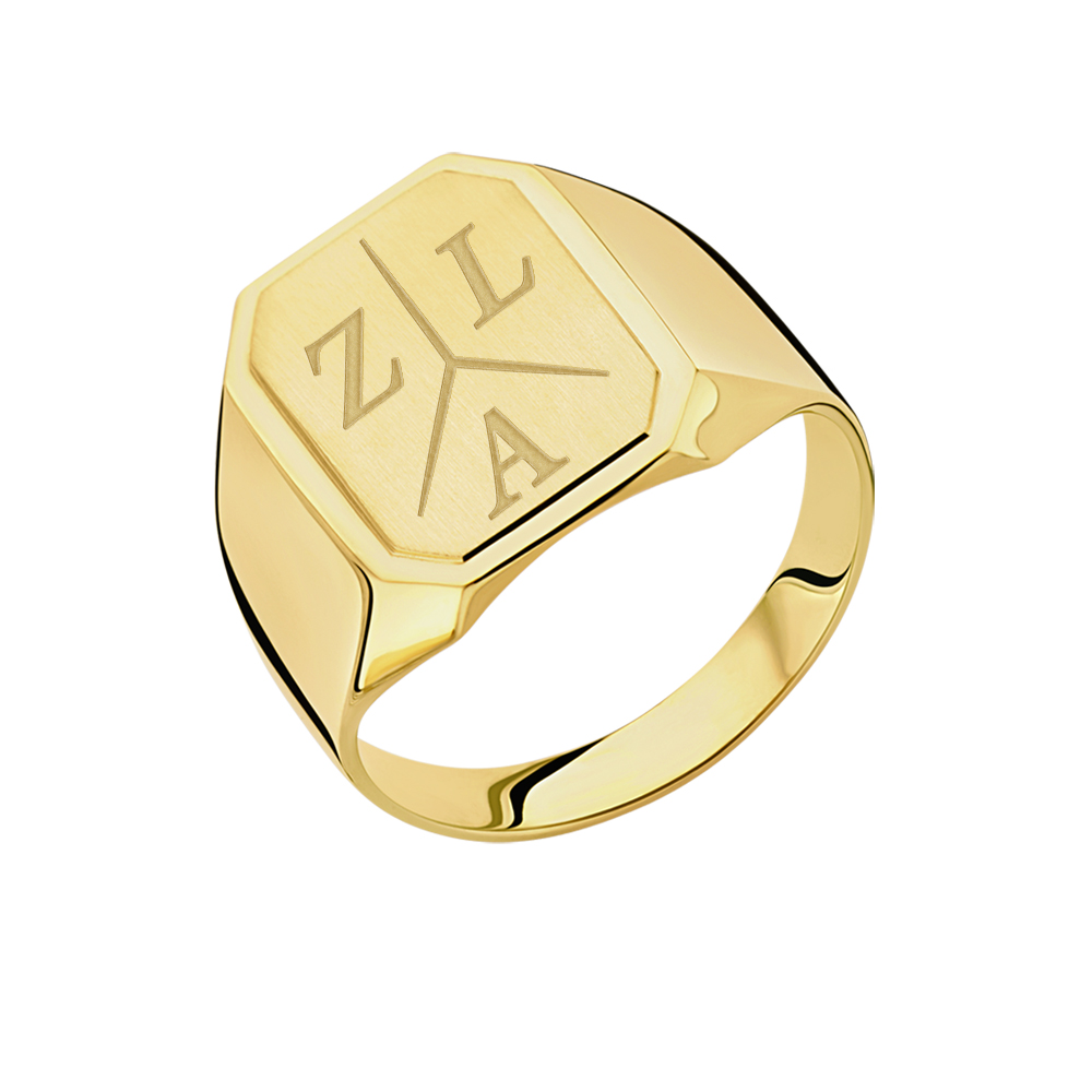 Signet ring 14 carat gold men