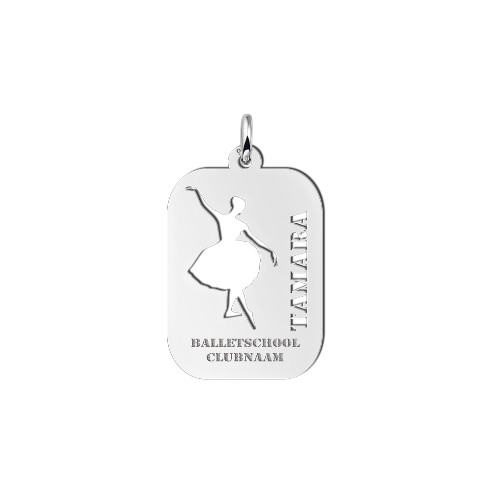 Silver ballet pendant