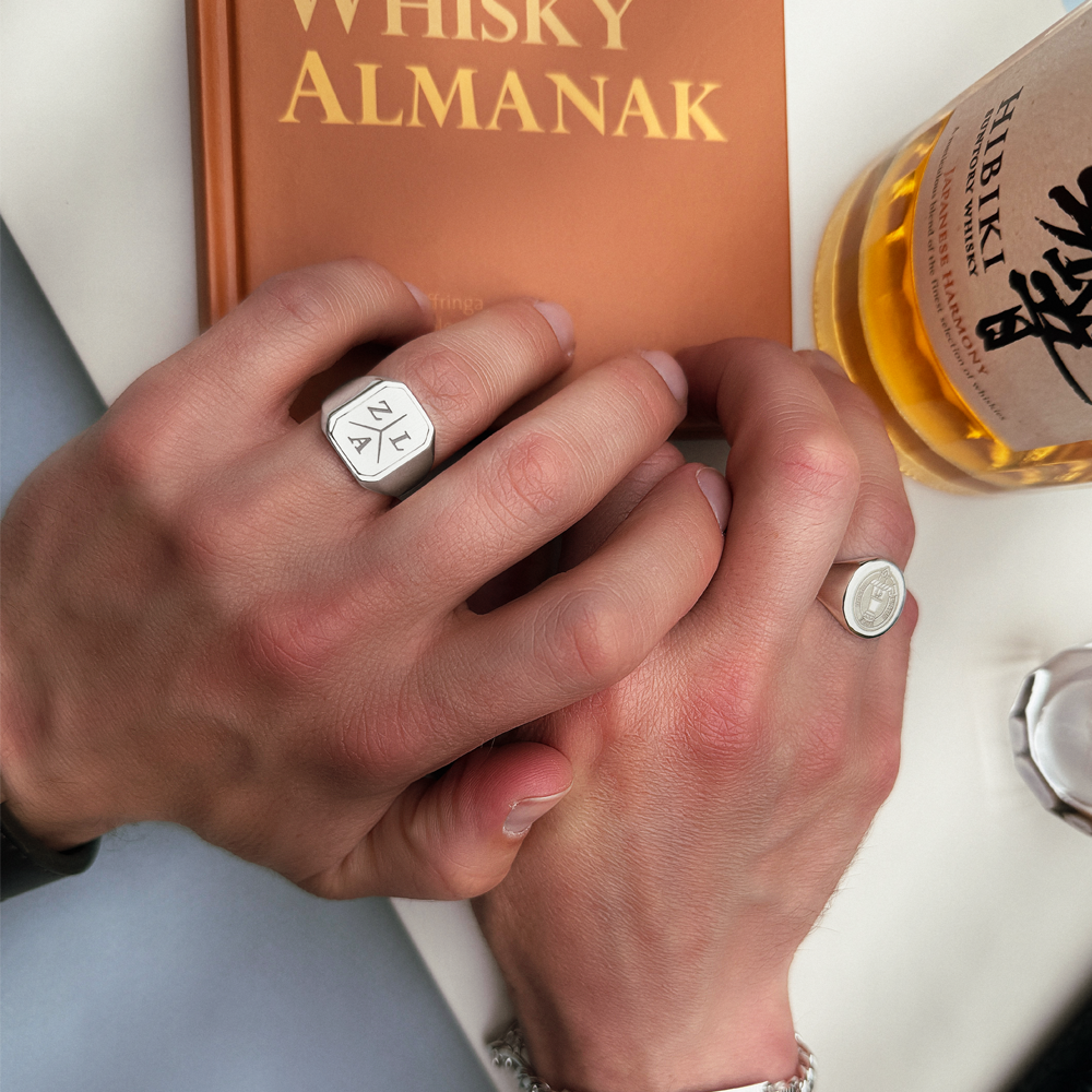 Signet ring 925 sterling silver men
