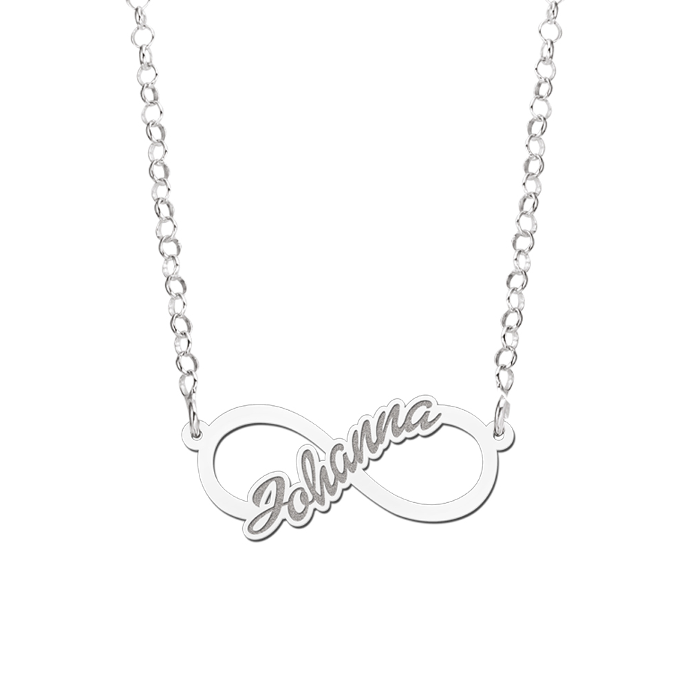 Silver children's infinity necklace