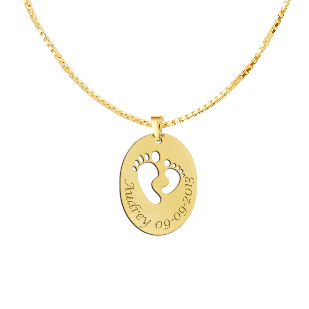 Golden Birth Pendant Babyfeet