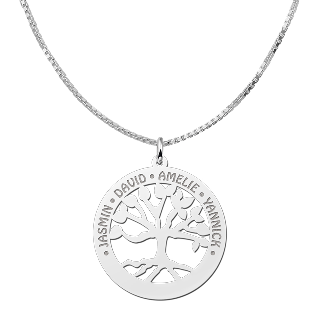 Silver Family Tree Necklace