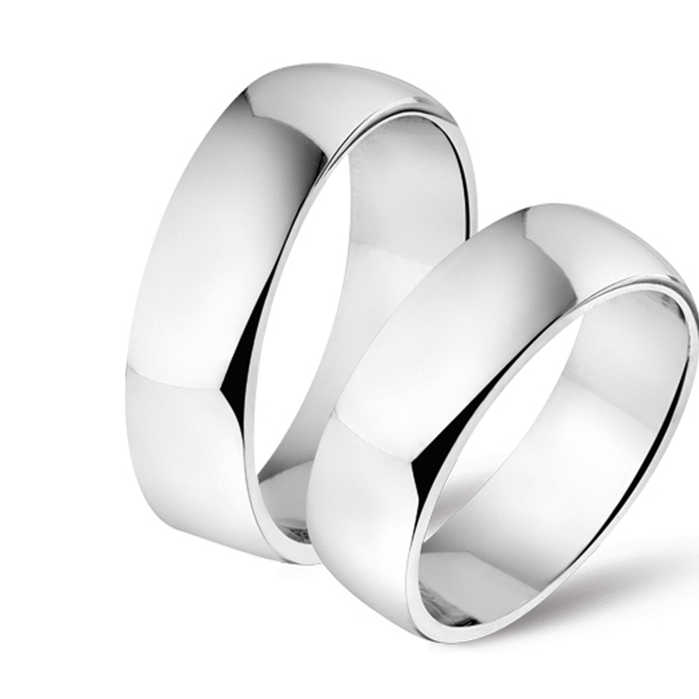 Silver couples rings polished