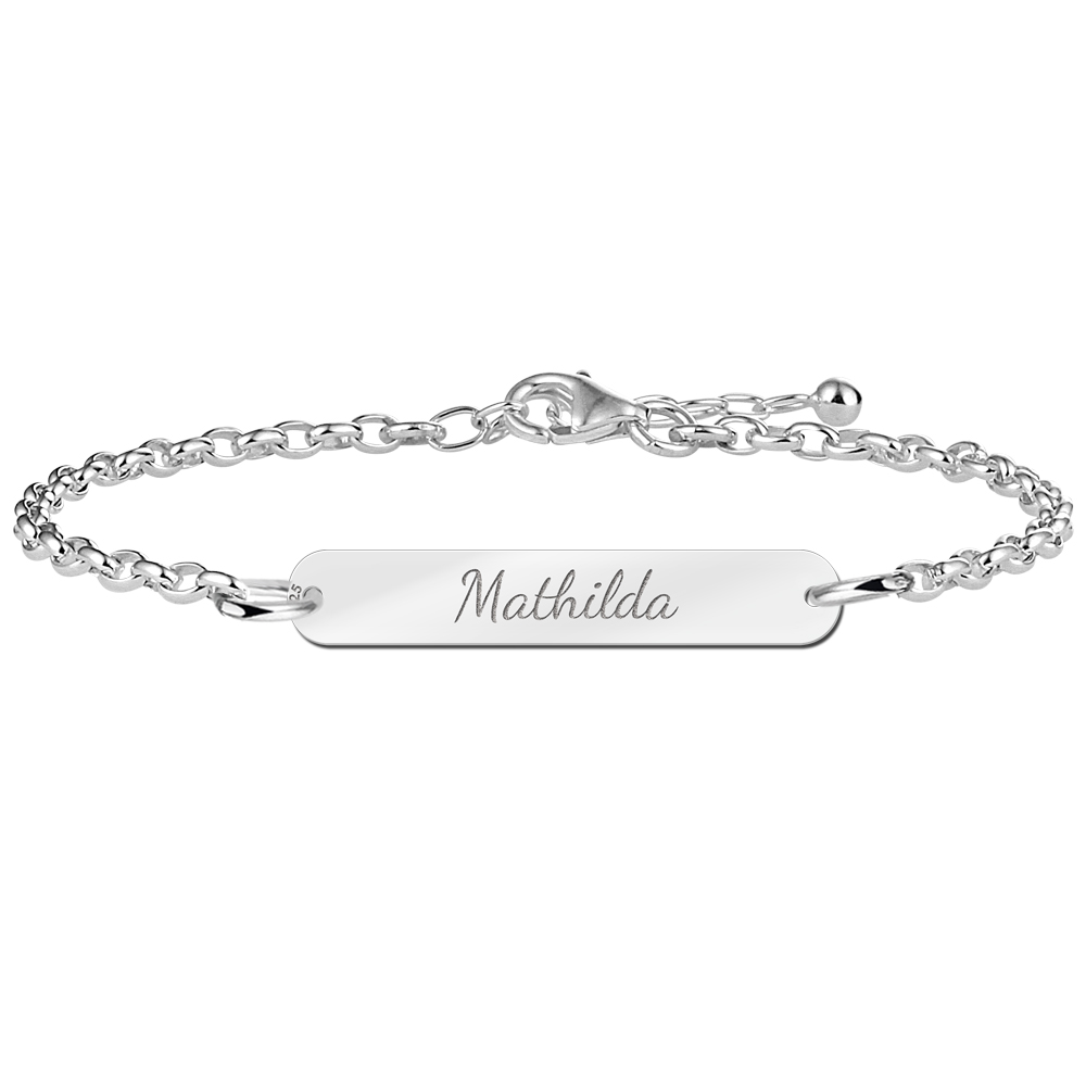 Silver personalised bracelet