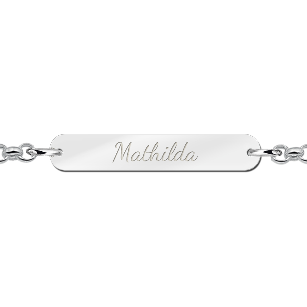 Silver personalised bracelet