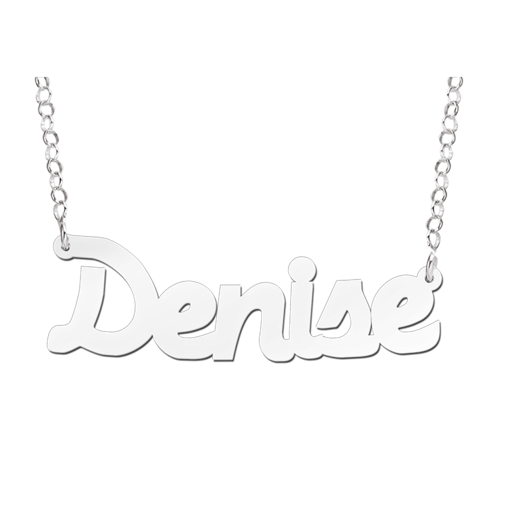Silver Name Necklace Model Denise