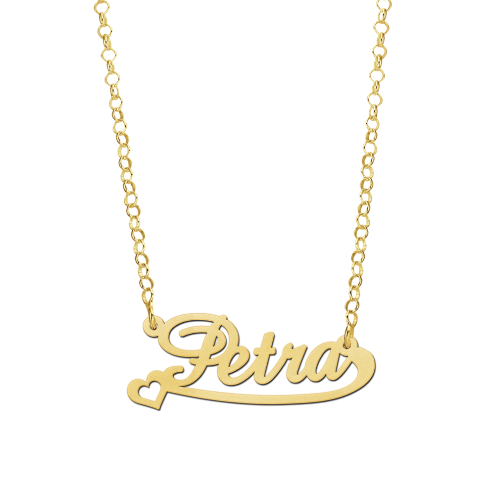 Gold Plated Name Necklace model Petra