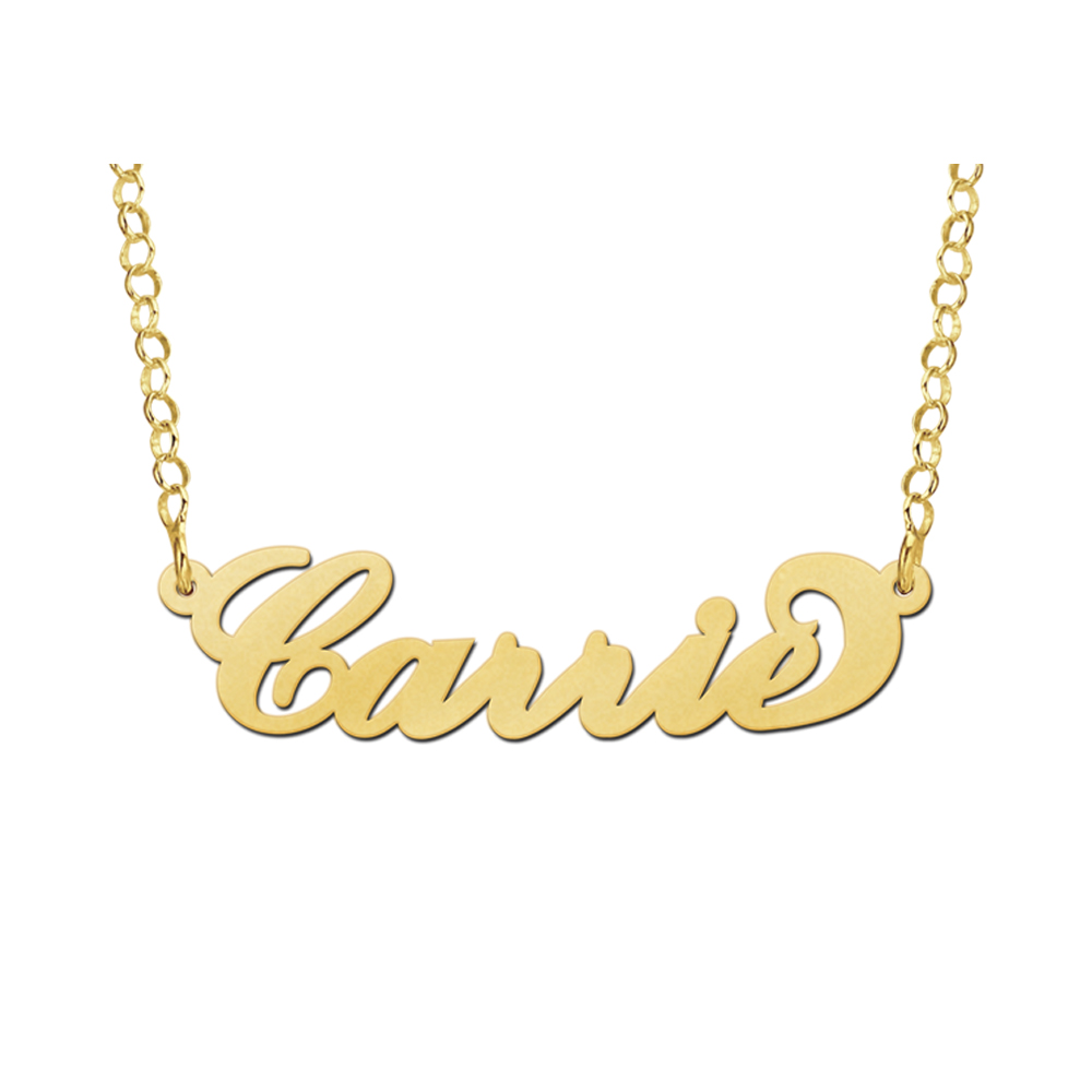 Gold Carrie Name Necklace