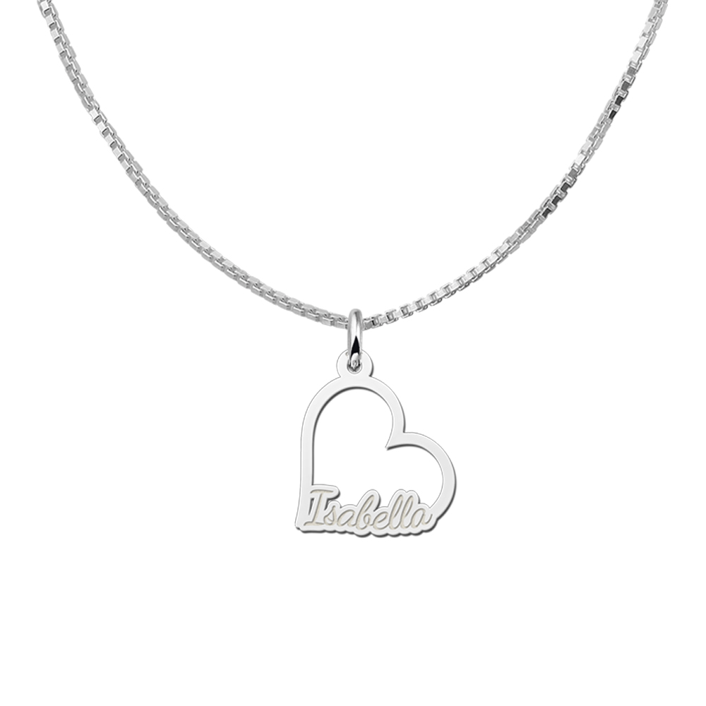 Silver Communion pendant heart