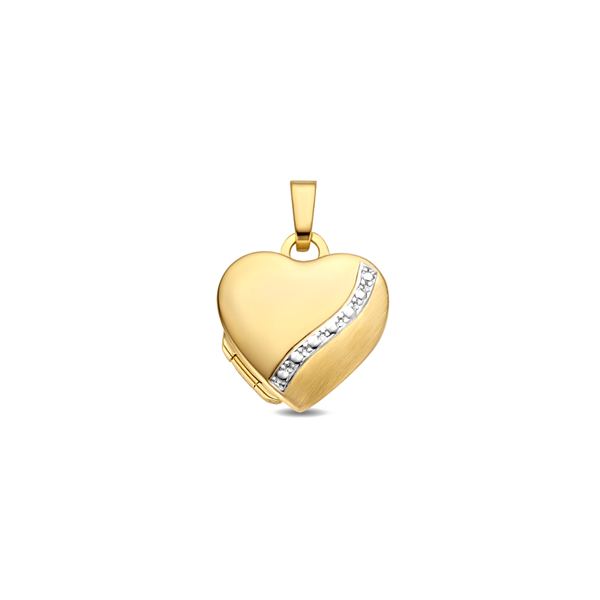 Gold Heart Medallion with ornaments and names