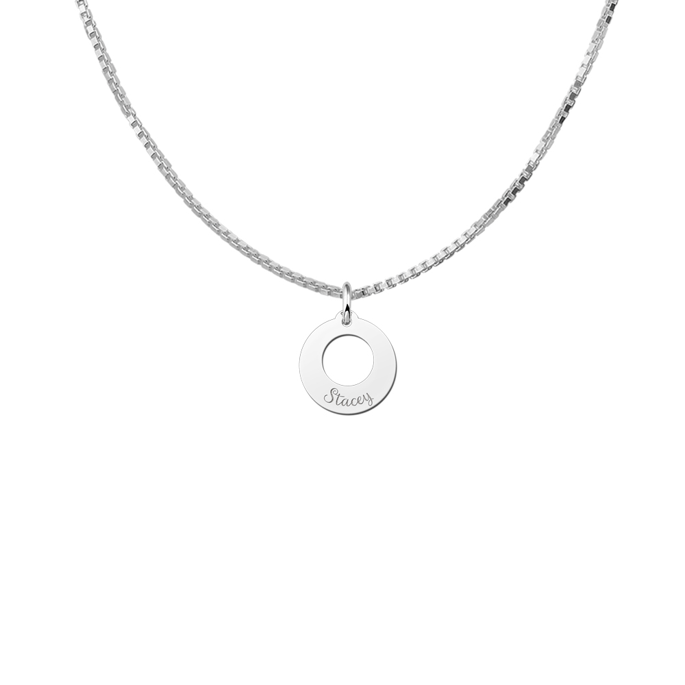Small round pendant with name