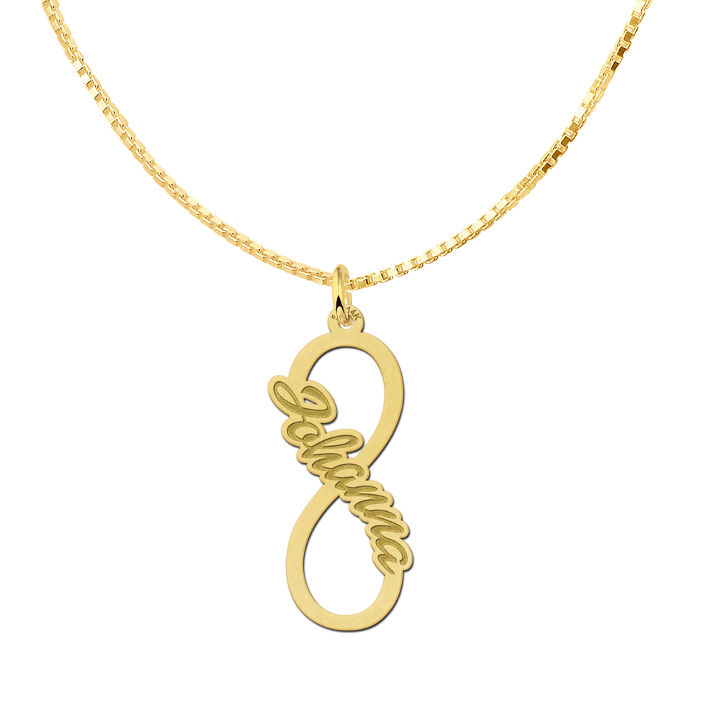 Golden children's infinity pendant