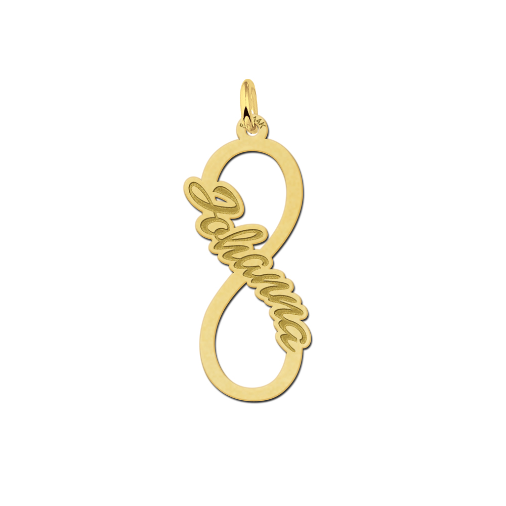 Golden children's infinity pendant