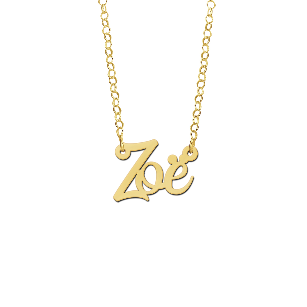 Gold name necklace Zoë