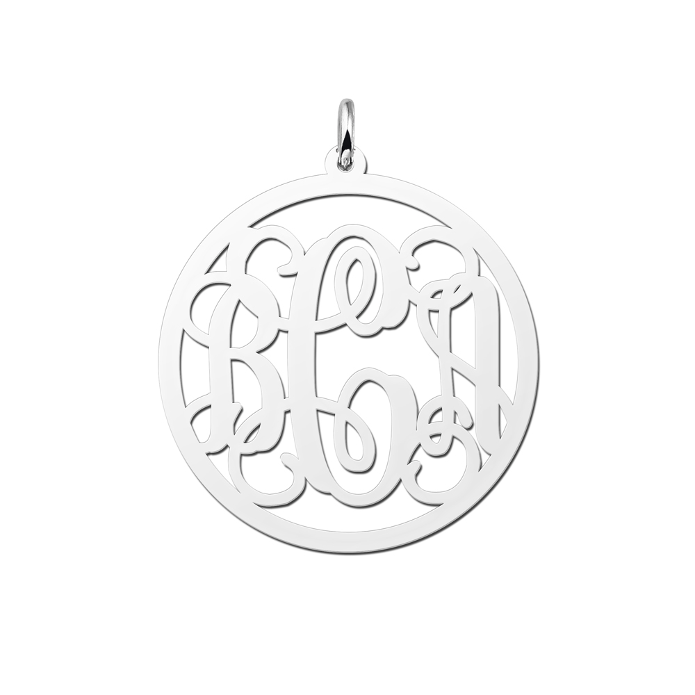 Silver Monogram Necklace - large