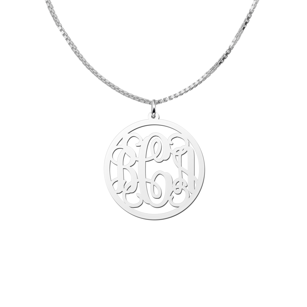 Silver Monogram Necklace - large
