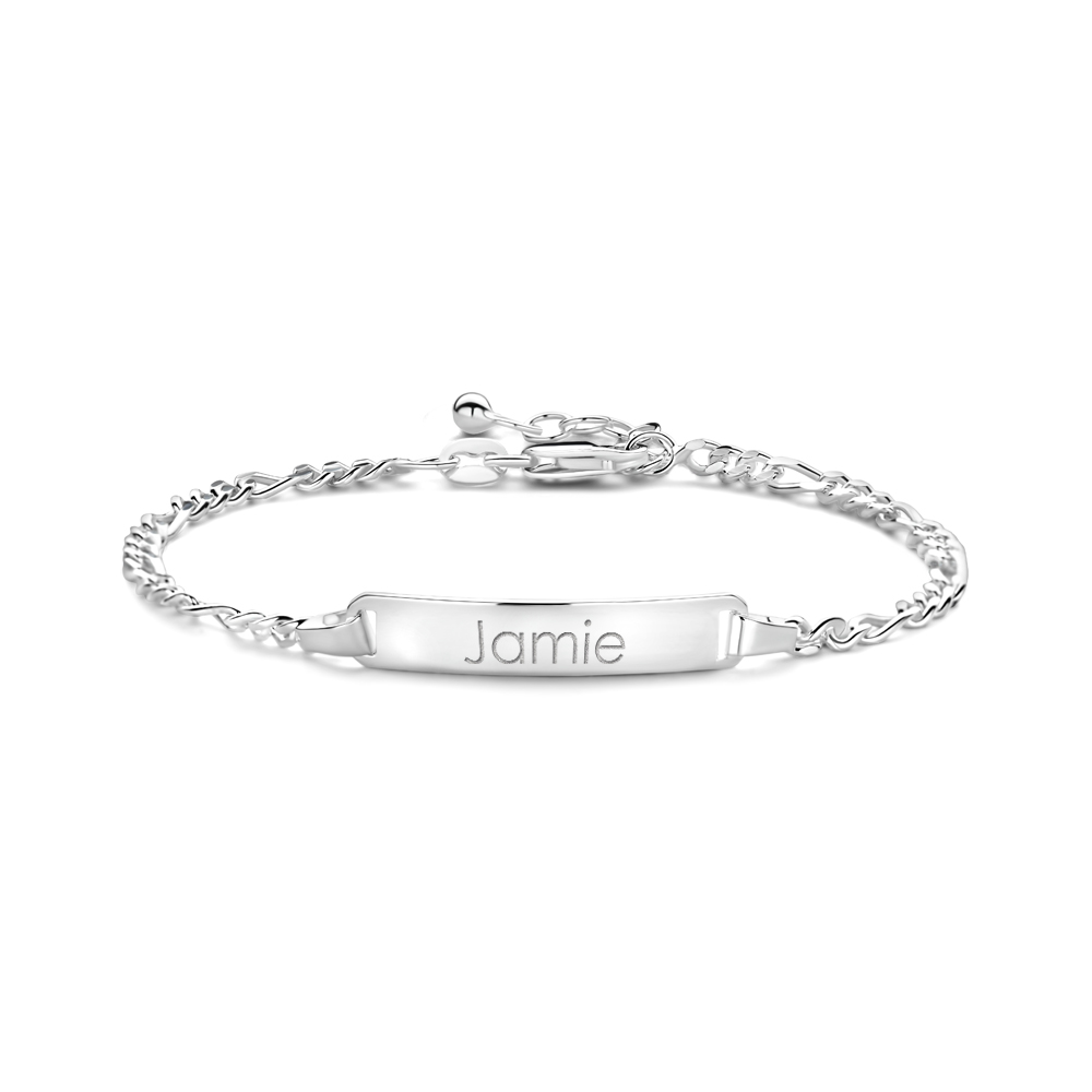 Engraving bracelet for women in silver