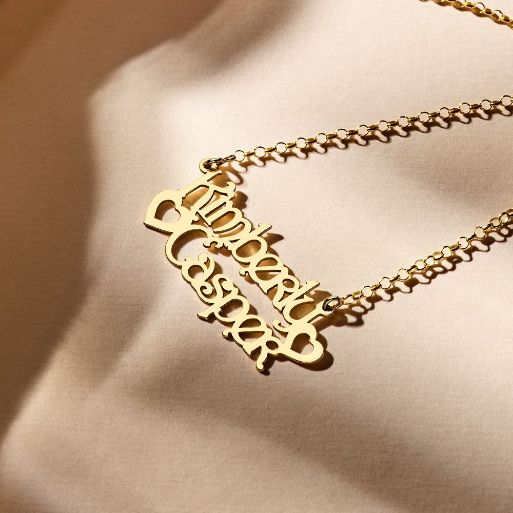 Gold plated name necklace, model Kimberly-Casper