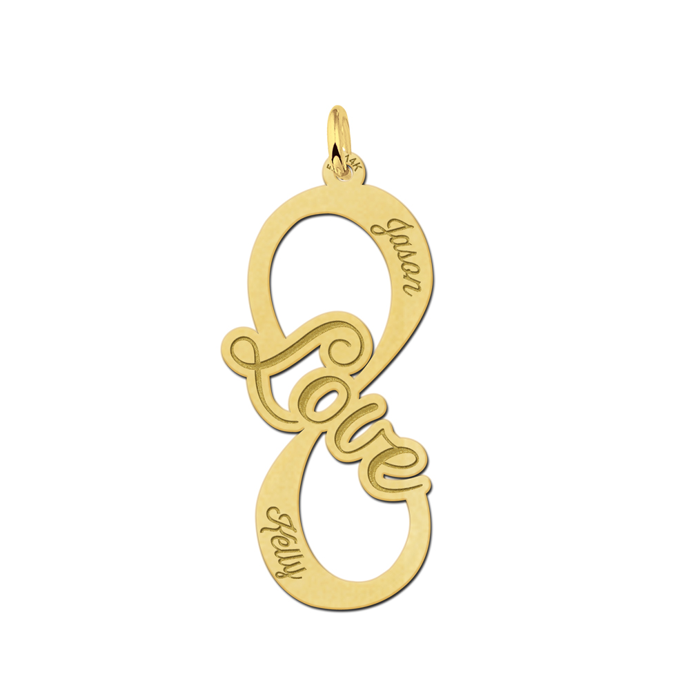 Golden Infinity pendant Love